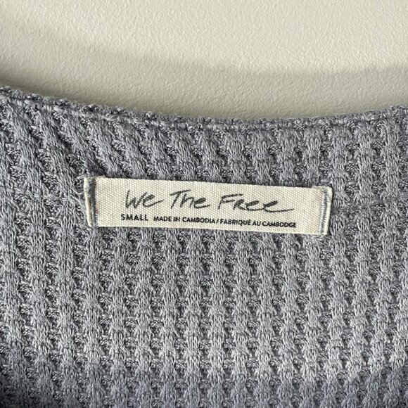 Free People North Short Thermal Tunic Shirt Long Sleeve Pullover Purple Small - Picture 7 of 7